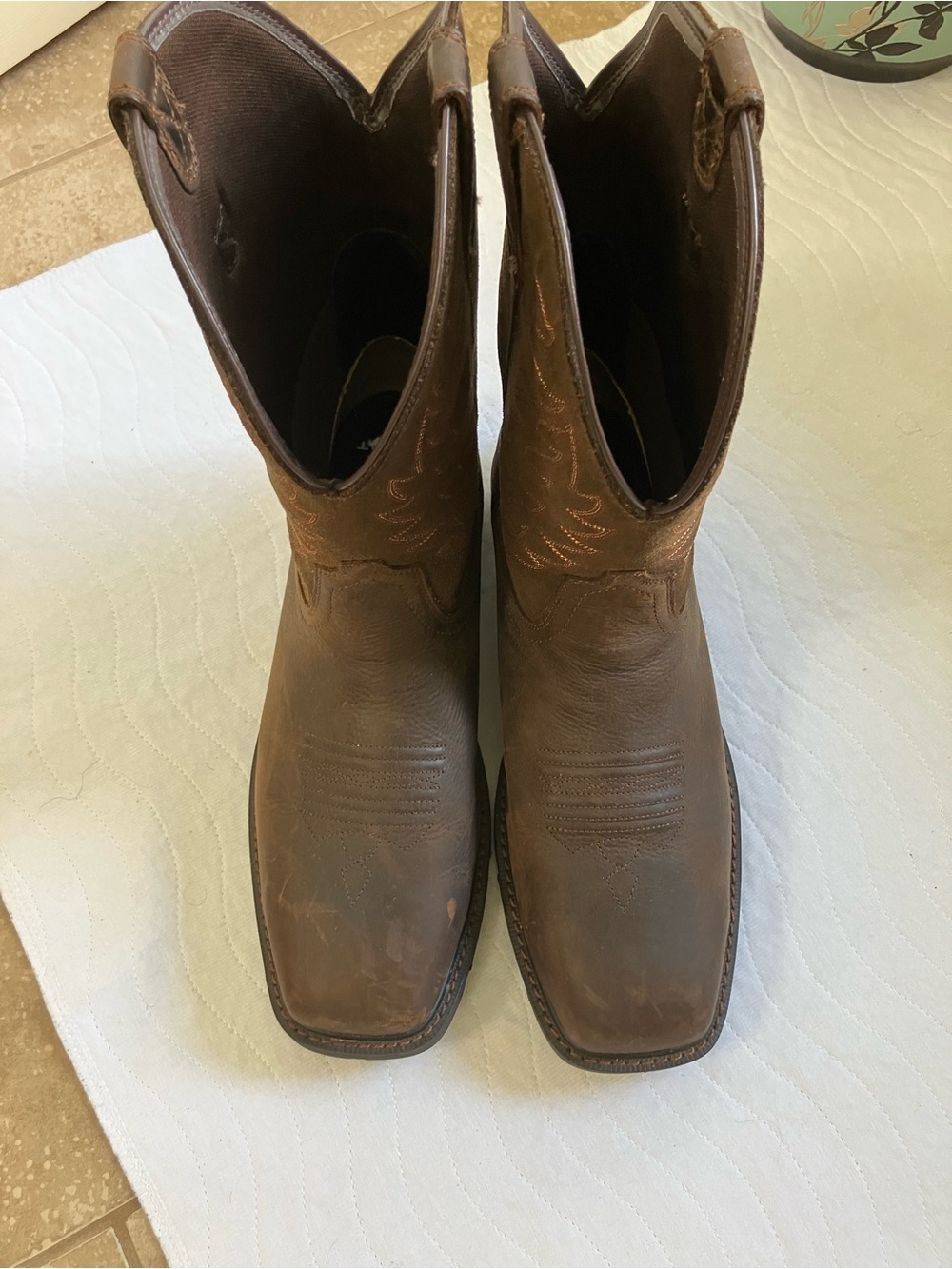 Ariat Brown Leather Western Cowboy Boots